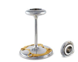 ELEGANT GOLDEN EQUESTRIAN CANDLESTICK TAPER / TEA LIGHT