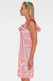 Gretchen Scott Fling Fantasy Empire Dress  Melone Turq Vintage Vines JDRFVV SS25 - Saratoga Saddlery & International Boutiques