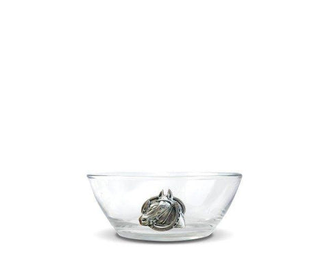 Vagabond House Equestrian Medallion Glass Dip & Nut Bowl