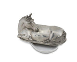 Vagabond House Pewter Horse Figural Butter Dish