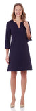 Jude Connally Megan Ponte Tunic Dress in Dark Navy - PoloWorld.net