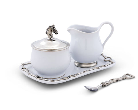 Vagabond House Equestrian Stoneware Creamer Set H317EQ