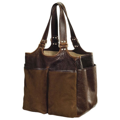 Moore & Giles Belle Picnic or Grooming Bag Nubuck Bison Chocolate - PoloWorld.net